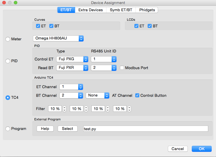 artisan device assignment menu