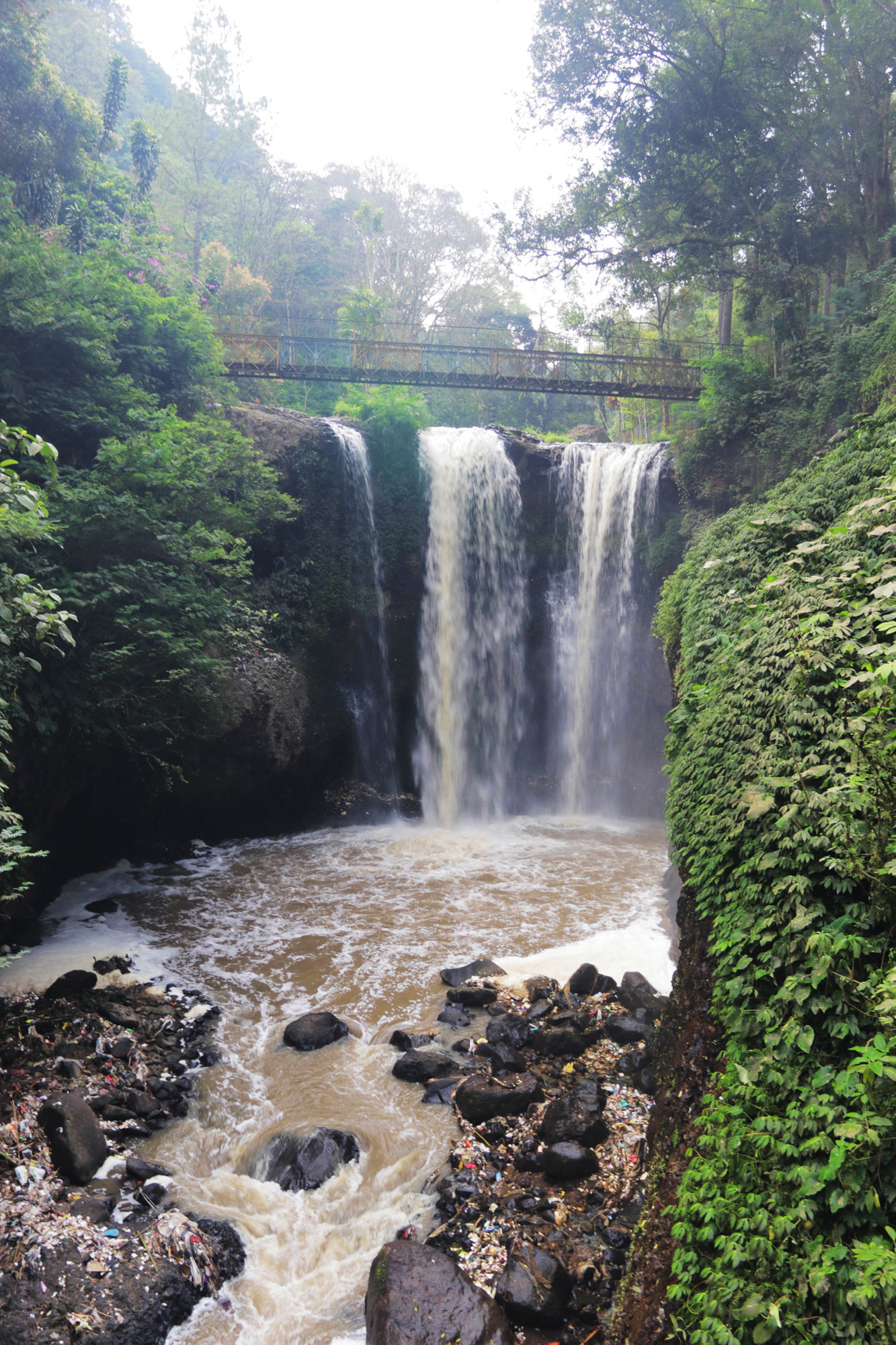 trashed waterfall