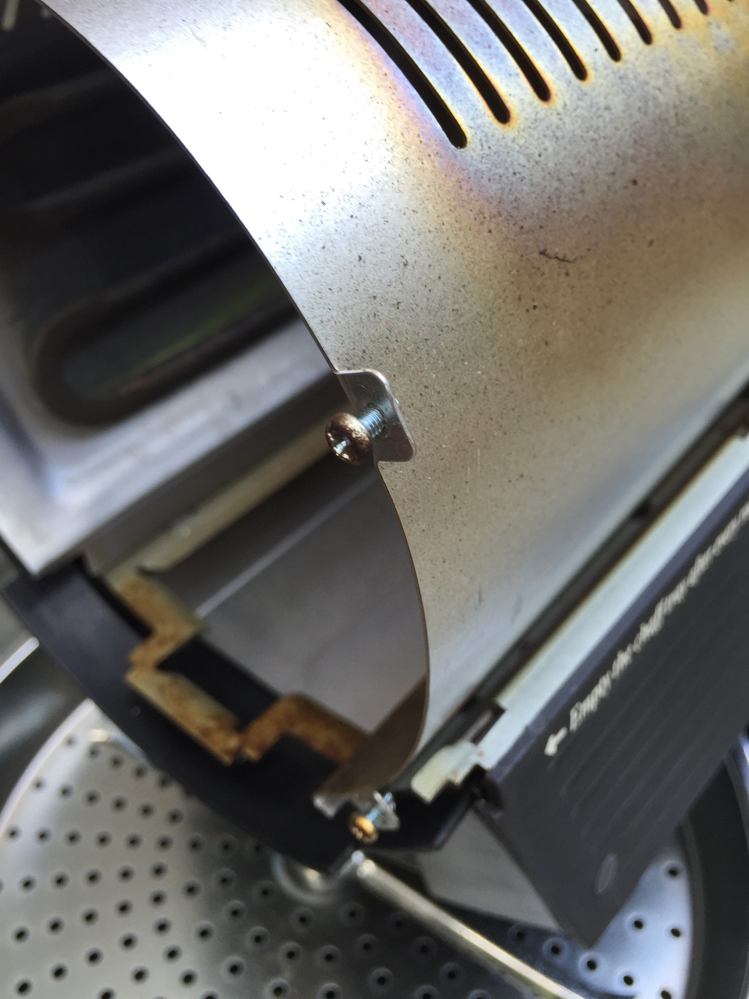 put screws back in holes